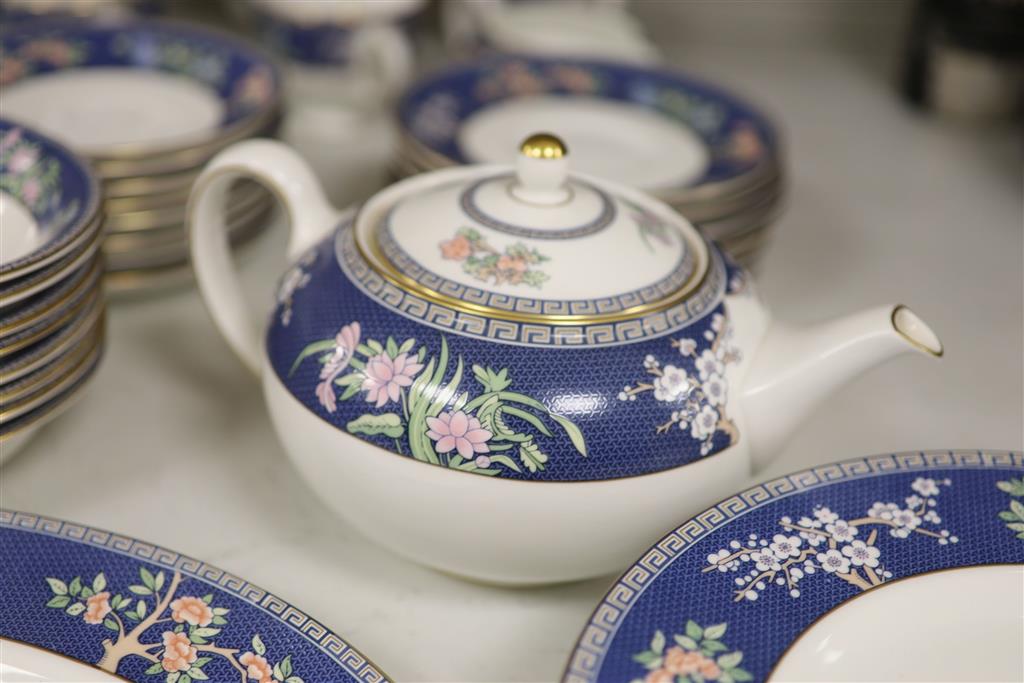 A Wedgwood bone china Blue Siam dinner and tea service